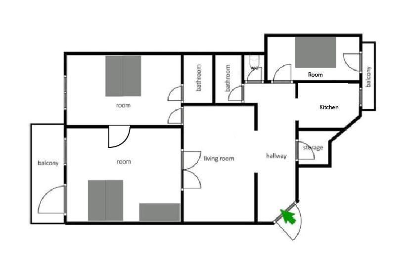 Central&Cozy Balcony!3Bdr 2Bth Budapeste Exterior foto